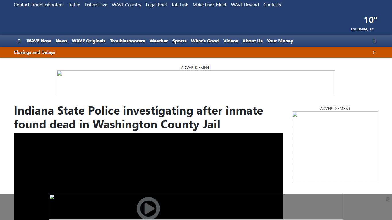 Indiana State Police investigating after inmate found dead in Washington County Jail