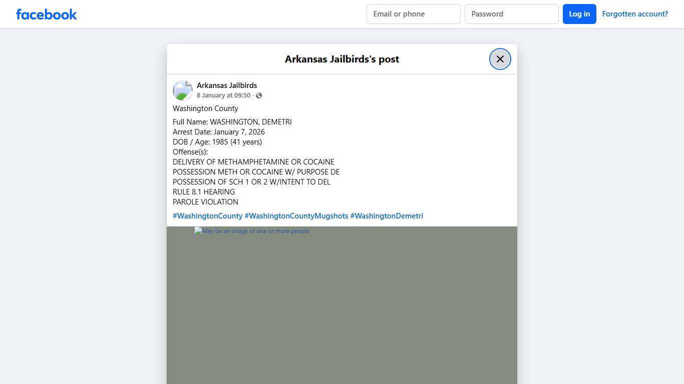 Washington County Full Name:... - Arkansas Jailbirds Facebook